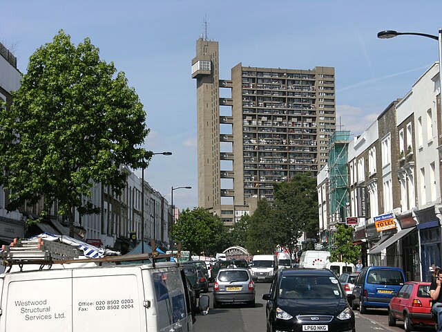 Locksmith in North Kensington w10 - Golborne_Road_looking_towards_Trellick_Tower 2024